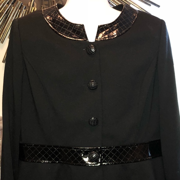 SOLD $95 Vesti croc embossed black blazer lined 16 - Picture 5 of 8